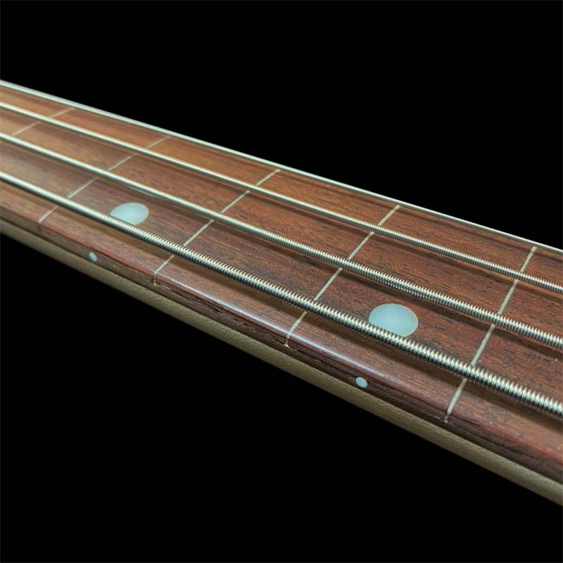 Photo of fretless bass neck