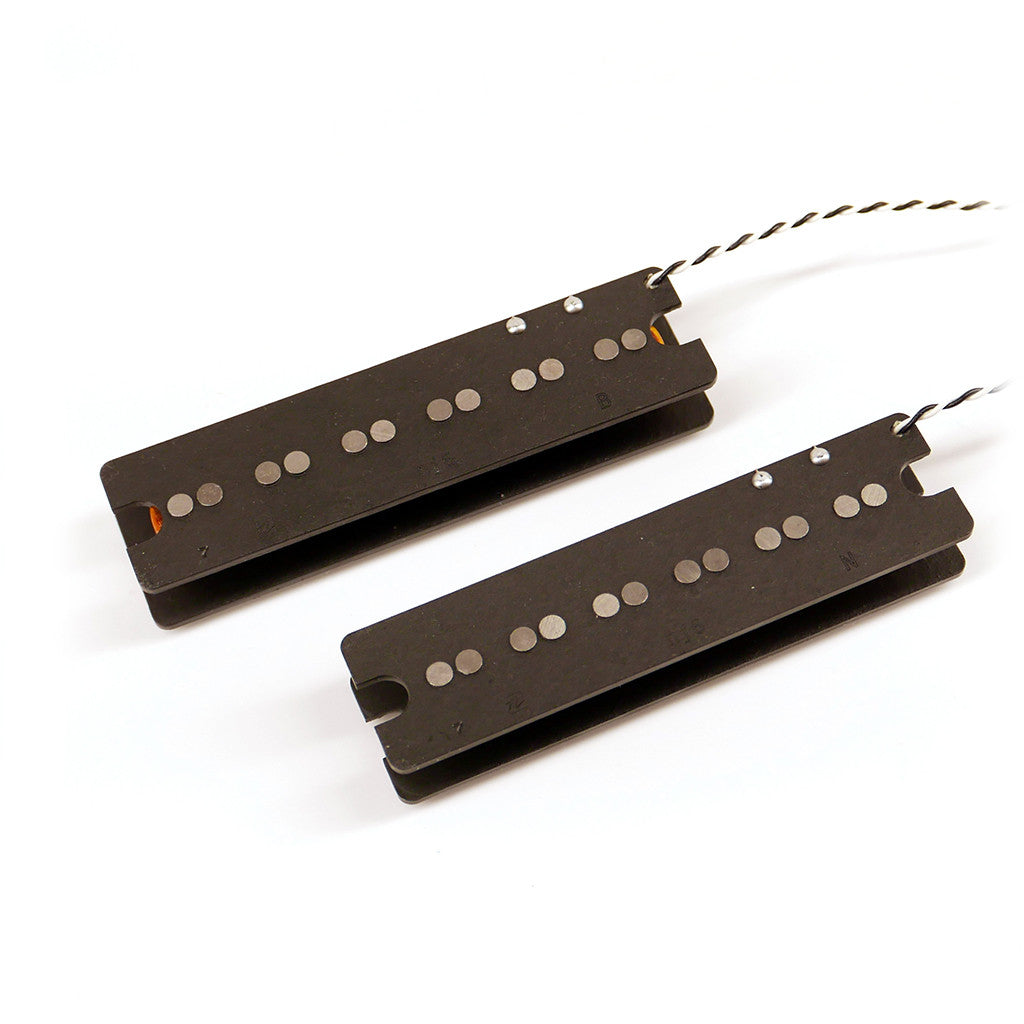 Rear view of Nordstrand Jazz Bar 6 Bass Pickup Set without covers