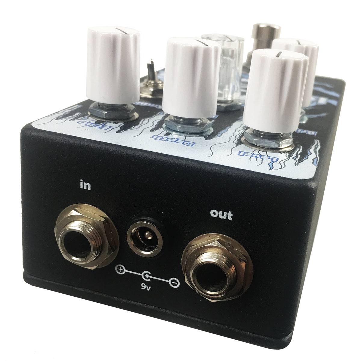 End view of Nordstrand Rocket Surgeon Ice Caves Guitar Pedal