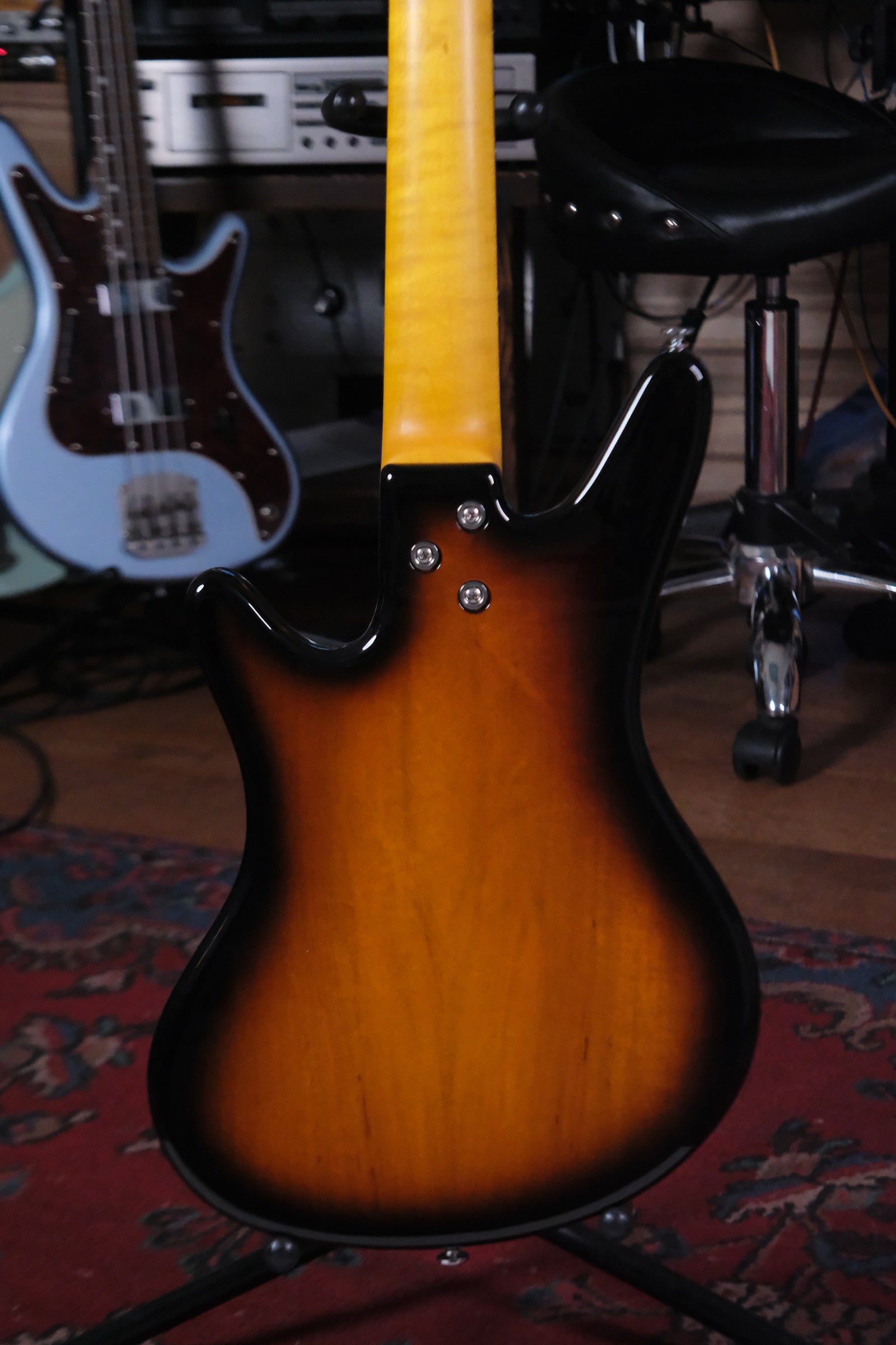 back body photo of the Acinonyx V - Two Tone Burst bass guitar