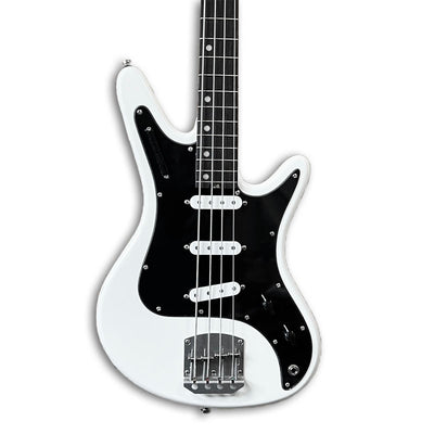 view of Nordstrand Acinonyx V2 in Olympic White with Black pickguard