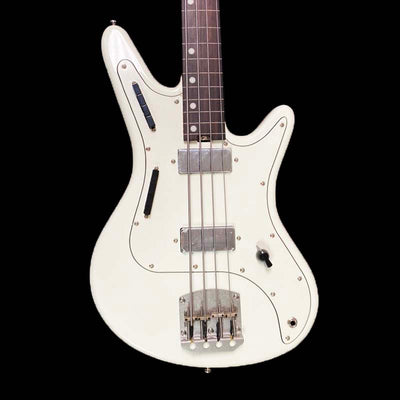 view of Nordstrand Acinonyx V1 in Olympic White with parchment pickguard