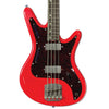 Front view of Nordstrand Acinonyx Bass V1 in Dakota Red with Tortoise Pickguard