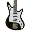 Front view of Nordstrand Acinonyx Bass V2 in Black with Pearl Pickguard